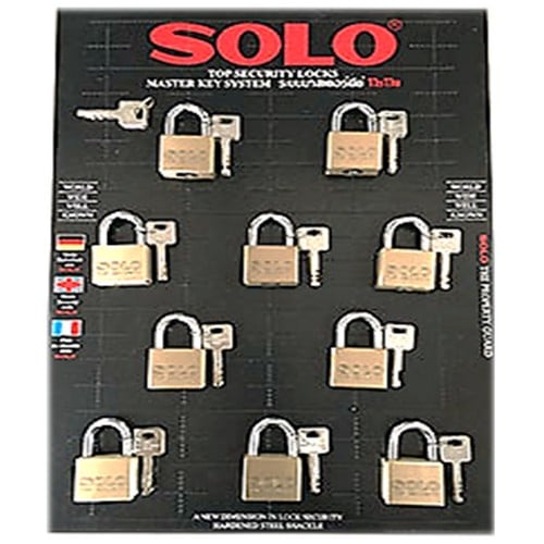 SKI - สกี จำหน่ายสินค้าหลากหลาย และคุณภาพดี | SOLO MK4507SQ-50/10 กุญแจมาสเตอร์คีย์ 50 มิล (10ลูก/แผง)